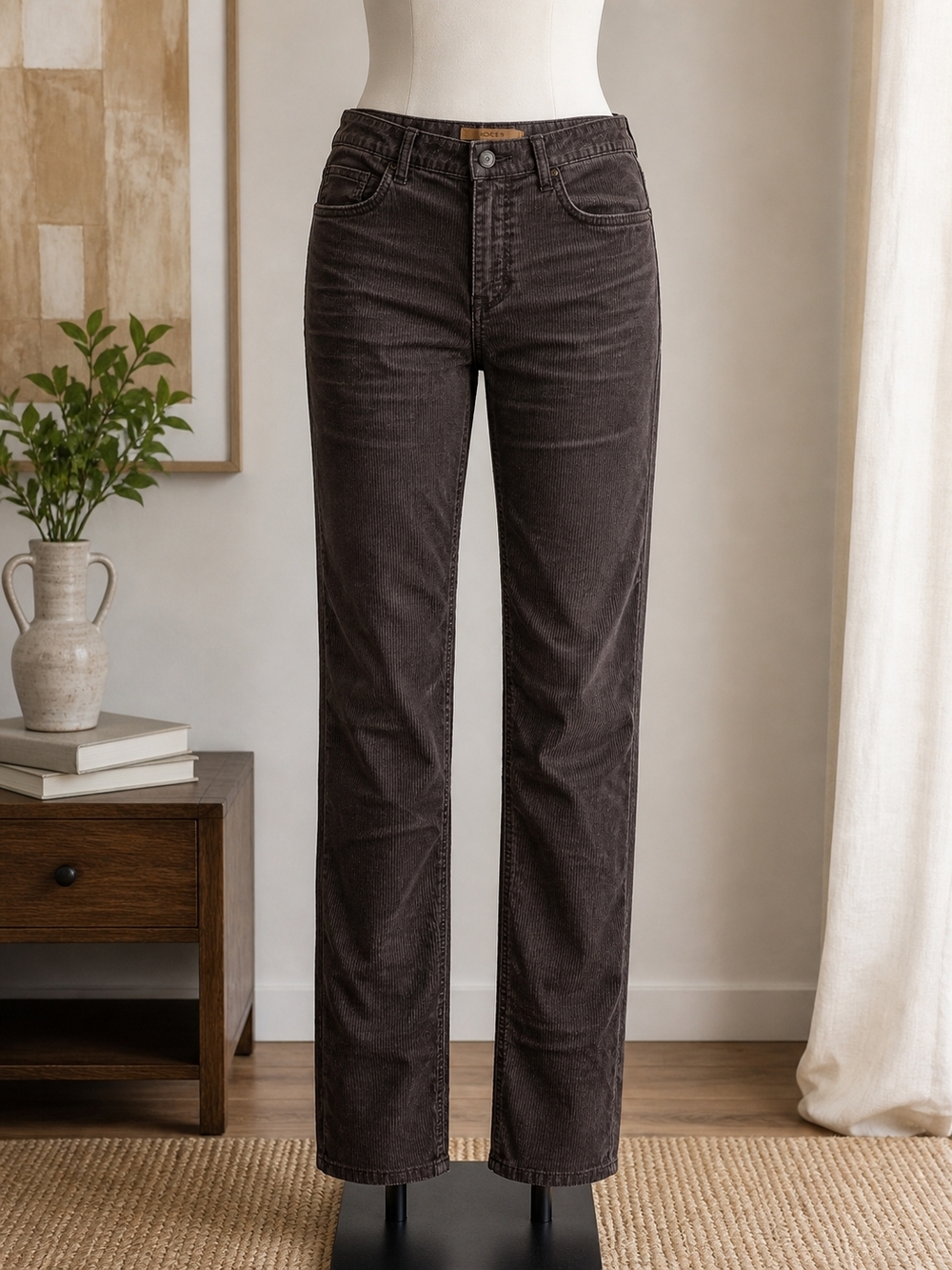 Joe's Jeans Straight-Leg Jeans in Charcoal Brown